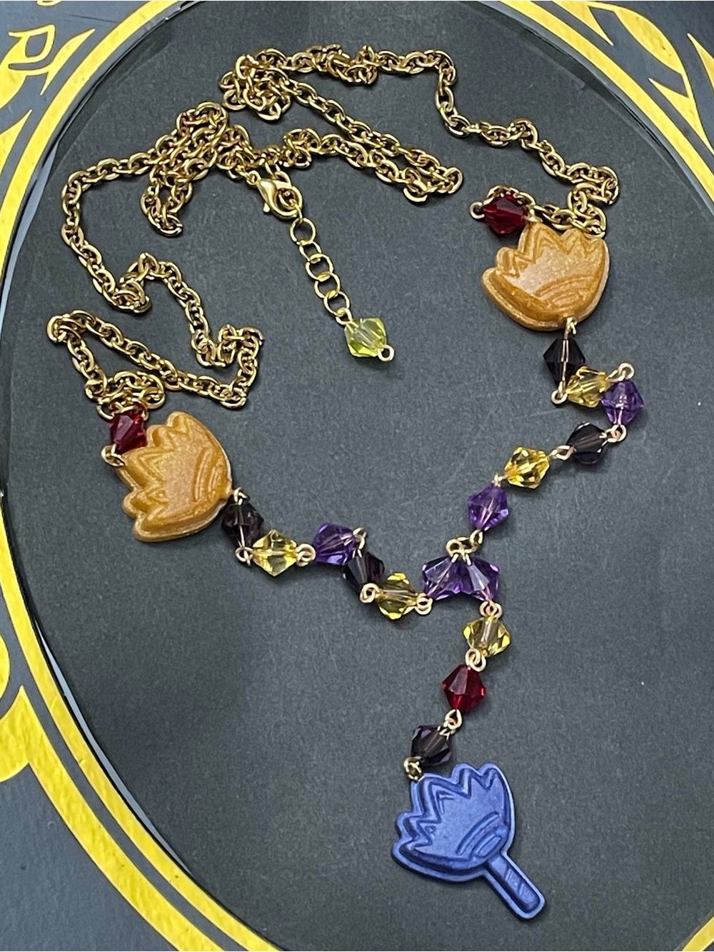 Twisted Wonderland Vil Schoenheit Inspired Groovy Candy Long Necklace